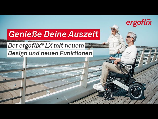 Faltbarer E-Rollstuhl ergoflix® LX: Genieße  besonders hohen Fahrkomfort