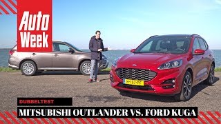 Ford Kuga PHEV - Mitsubishi Outlander PHEV - AutoWeek Dubbeltest - English subtitles