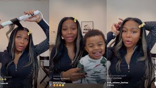 Jayda Cheaves IG Live | practicing doing her hair (2.28.22)