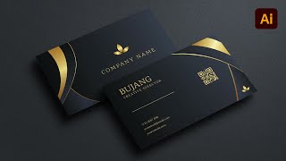 Luxury Golden Business Card Design in Adobe Illustrator