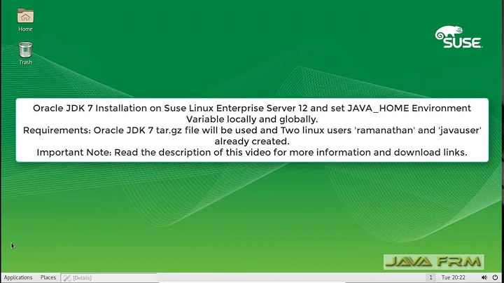 Oracle JDK 7 Installation on Suse Linux Enterprise Server 12 and set JAVA_HOME to all users