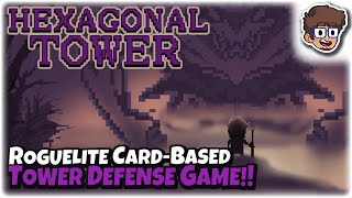 ROGUELITE CARD-BASED TOWER DEFENSE GAME! | Let's Try Hexagonal Tower screenshot 1