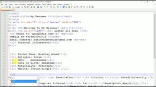 Creating CV in HTML | Video # 2 of 3