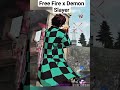 free fire Х demon slayer ! фри фаер аниме ! #Shorts #freefire #фрифаер #blacknubik #ff #фф