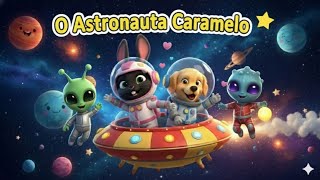 Uma Aventura Espacial com Amora e Caramelo 🪐🚀 Música Infantil Divertida 🐰🐶
