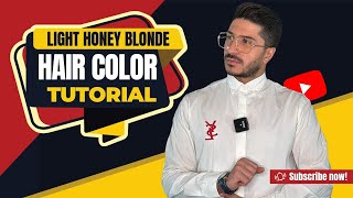 Light honey  hair color tutorial آموزش رنگ مو عسلی روشن screenshot 4