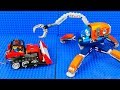Lego Cars Bulldozer and Excavator, Tractor and Police Car, Monster Truck . Toys cars for children