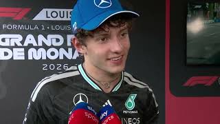 Kimi Antonelli Post-RACE Interviews | 2026 Monaco Grand Prix