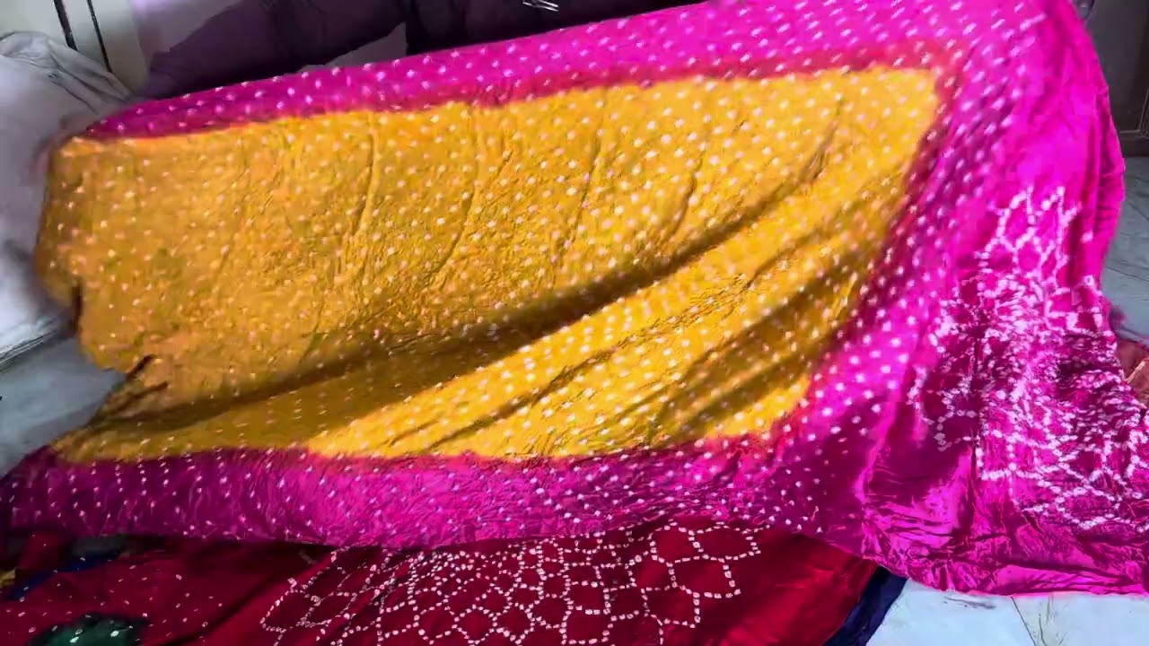 Semi gaji silk double colours saree