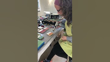 Artist At Work - Ronna Alexander showing us how she works with encaustics.