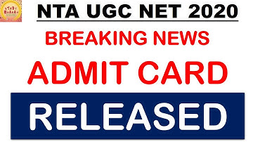 Nta Ugc Net Admit Card Released