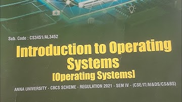 Introduction to operating system sub code CS3451 important questions ✏️📚