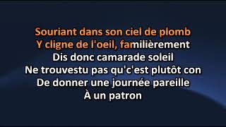 Video thumbnail of "Les Cowboys Fringants - Le Temps Perdu - Karaoke / Lyrics"