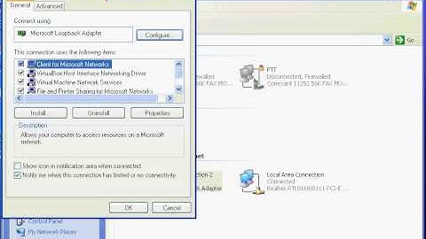 settings for loopback adapter