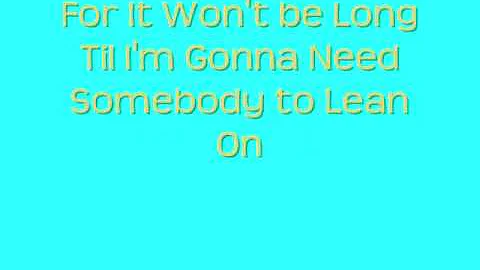 Mitchel Musso- Lean On Me Lyrics
