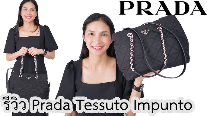 PRADA Bandoliera Black Tessuto Nylon Quilted Medium Crossbody Bag. STYLE  1BH910