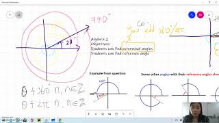 Algebra 2 Coterminal and Reference Angle