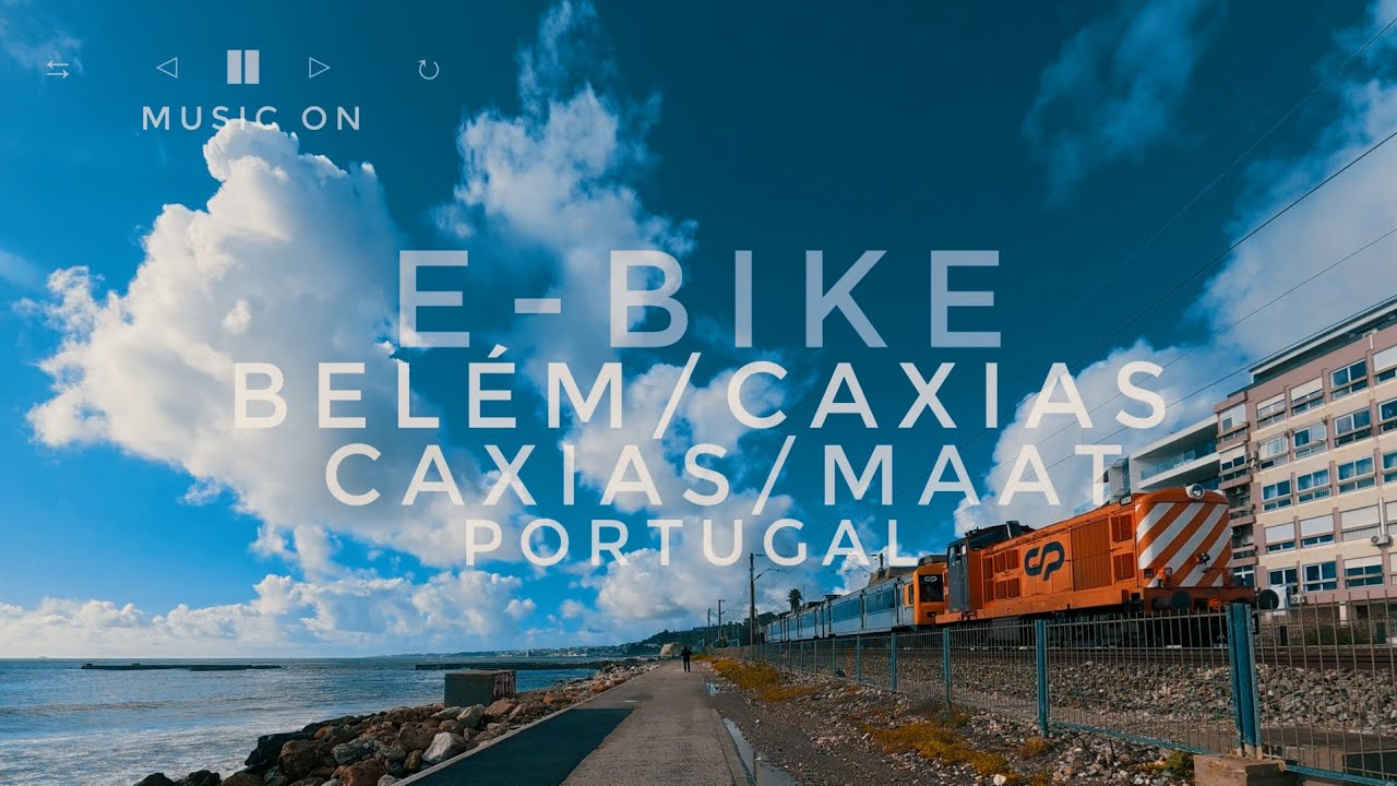 4K 🇵🇹 Belém to Caxias | Caxias to Maat Lisbon E-Bike | Filming Bike View | Relaxing Ambient Music 