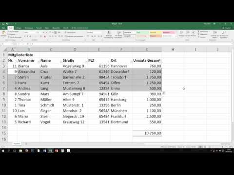 Video: So Sortieren Sie Daten In Excel