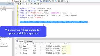 Class 5  Insert Update Delete data of Table by using Query in hindi Language