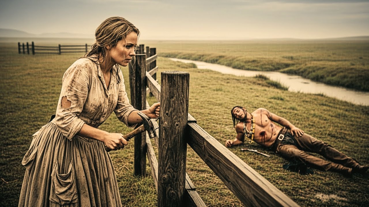 She Was Mending the Fence at Dusk, Unaware the Apache Warrior Would Change Her Life