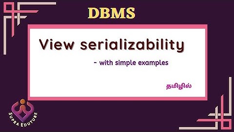 View serializability @supraedutube