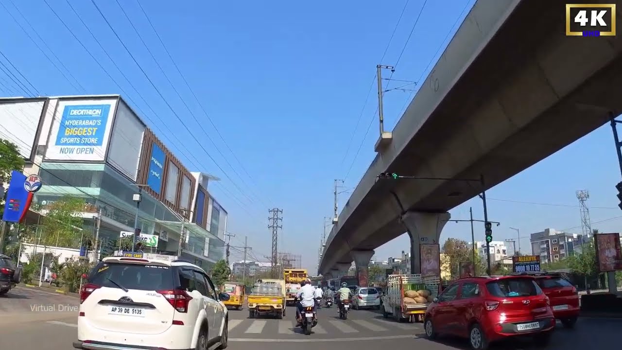 kukatpally, Road 4k drive Tour