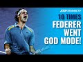 10 Times Roger Federer Went GOD MODE! 🔥 の動画、YouTube動画。