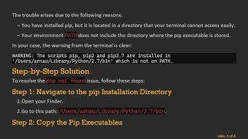 Fixing the Pip Installation Issue on Mac