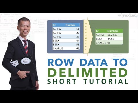Grouping Same Rows into a Delimited Data | Short Tutorial | Excel Sifu