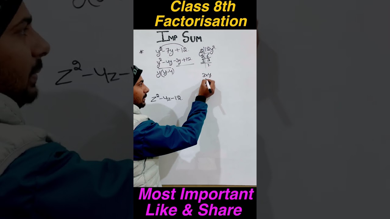 🔥 Most Important Factorisation Sums for boards📚 Class Covered:Class 8 | Class 9 | Class 10