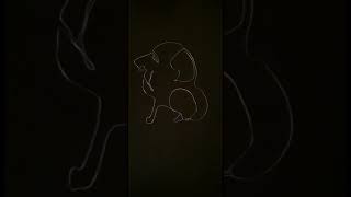Anamorphic wire sculpture - POINT OF VIEW Pablo Picasso and his dog Lump