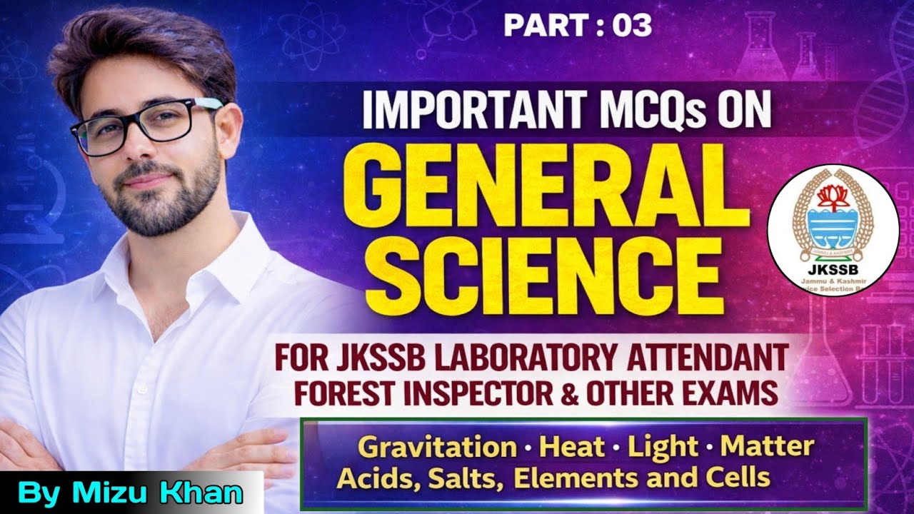 General Science | Important Pyqs | For Jkssb Laboratory Attendant | Fpf | wildlife | All other Exams