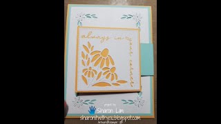 #170 VIDEO Spring Corners Flap card tutorial with pictures and video