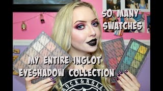 My Inglot Eyeshadow Collection | Swatching All Of Them!