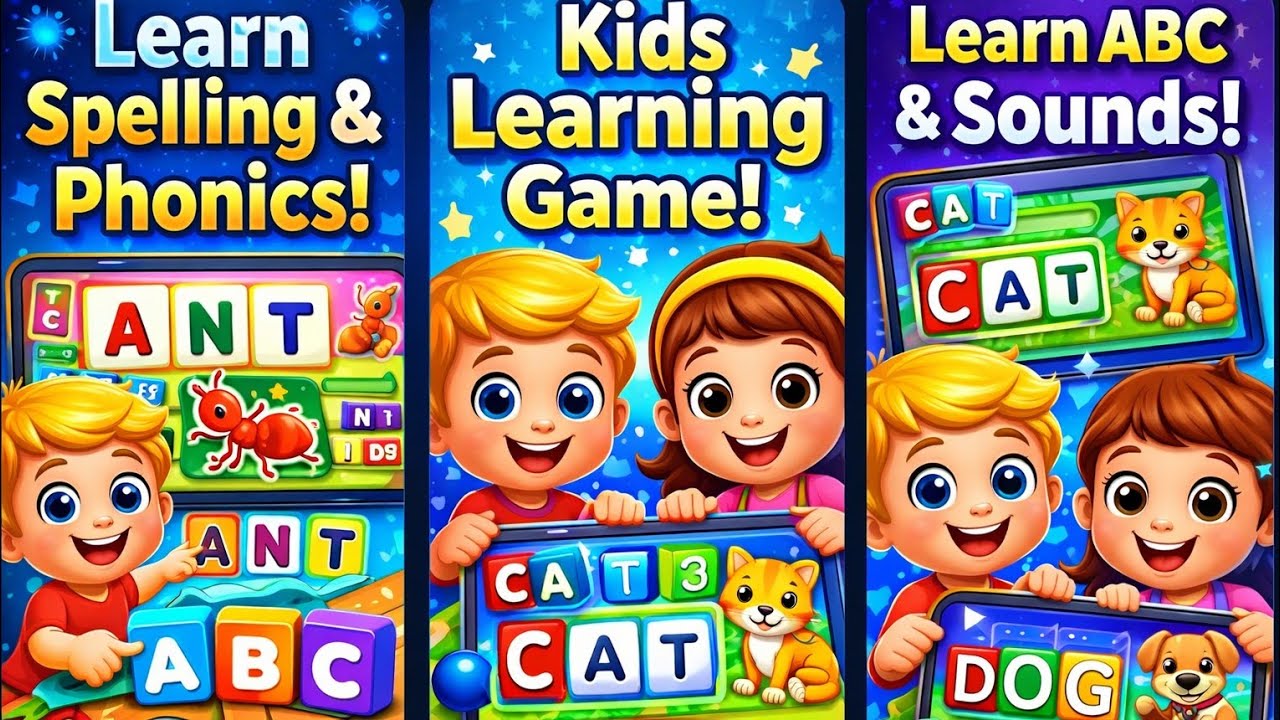 Kids Learn Spelling & Phonics | Fun ABC Learning Game for Toddlers