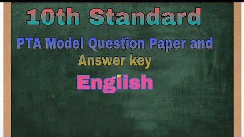 ||10th English PTA model question -2020 ||Answer key||