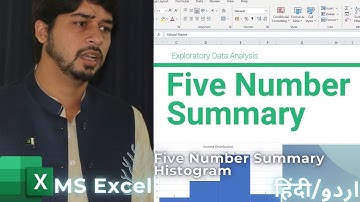 How to find a Five Number Summary in Microsoft Excel in اردو/हिंदी