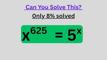 Only 8% Solved This! | Exponential Olympiad Problem | x^625 = 5^x
