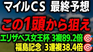 【マイルCS 2025 最終予想】マイルチャンピオンシップの絶対に買いたい本命馬と買い目を徹底解説します