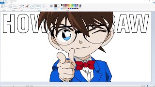 Speed Drawing of Detective Conan in MS Paint | Speed Paint Anime | Dragon Ball Super Resimi