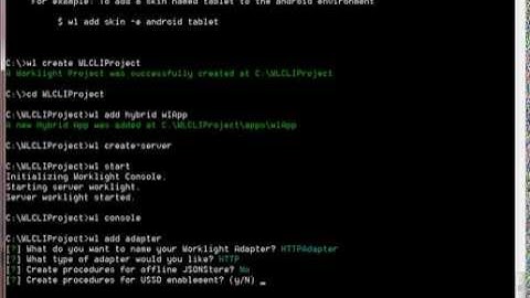 Getting Started with Worklight-CLI