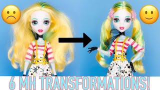 6 MONSTER HIGH TRANSFORMATIONS! | AzDoesMakeUp!