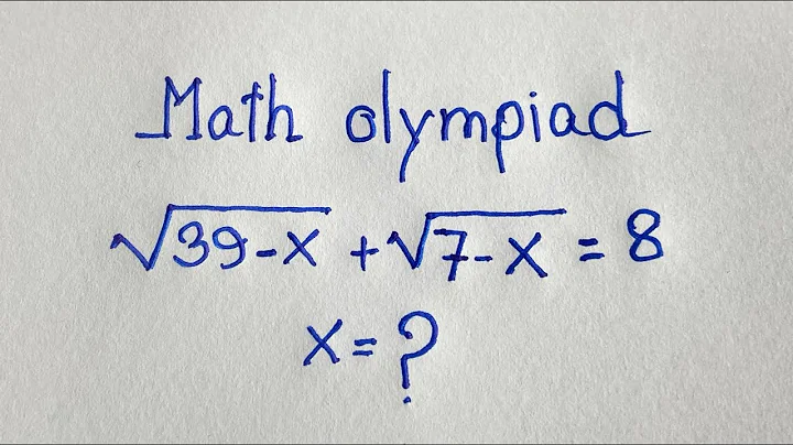 Maths Olympiad | Algebra problems | A nice radical maths olympiad question |