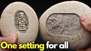 I figured out how to DEEP engrave every stone with the exact same settings using my MOPA fiber laser