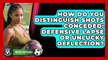How Do You Distinguish Shots Conceded: Defensive Lapse Or Unlucky Deflection? - Soccer Stats Vault