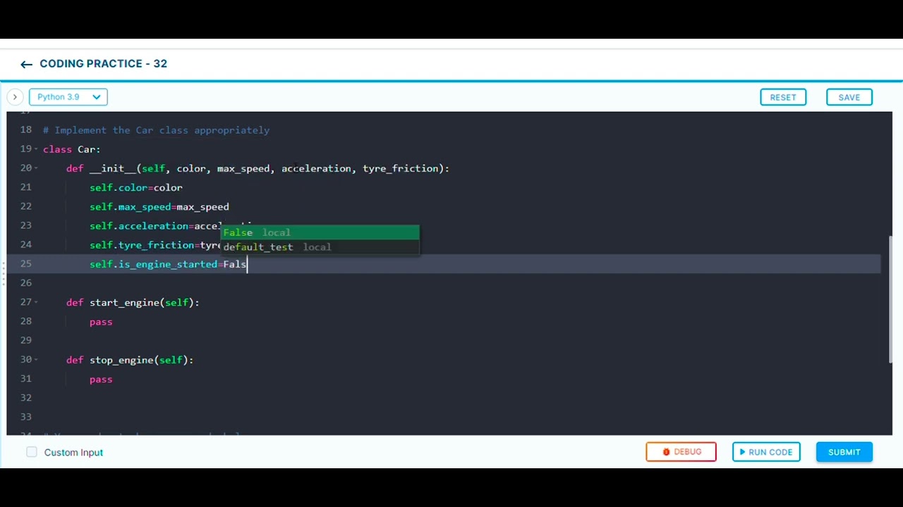 coding practice-32 car-2 #python #practice #solutions - YouTube