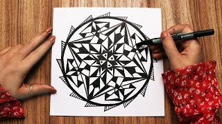 Come disegnare MANDALA ART per principianti | Tecnica di base | Passo dopo passo screenshot 2