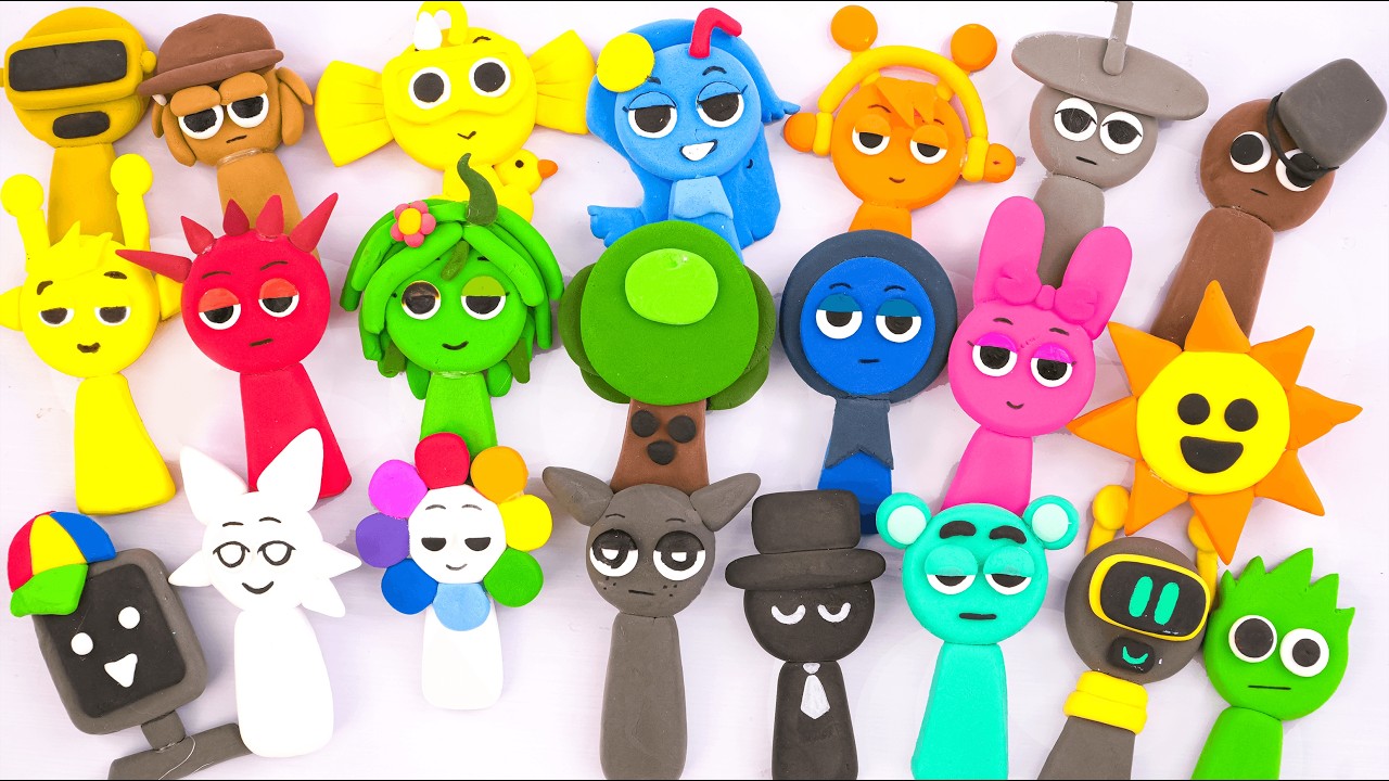 💖Paper DIY💖 Making Clay Incredibox SPRUNKI BLIND BOX Unboxing |  ASMR