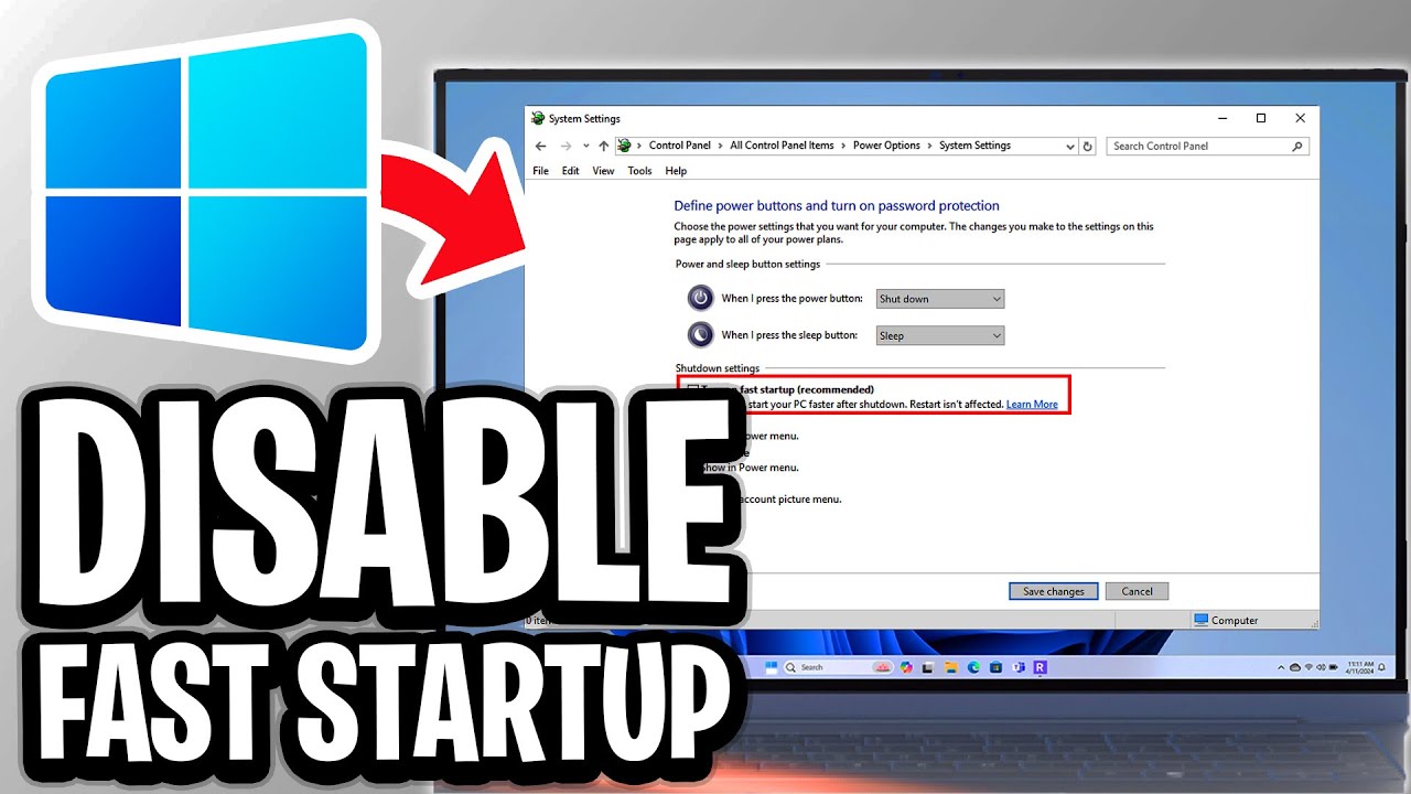 How To Disable Fast Startup On Windows 11 - Step By Step - YouTube